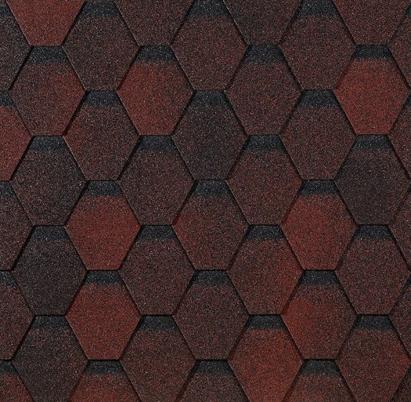 Гибкая черепица EURASIA Docke, Коллекция ШЕСТИГРАННИК Красный купить в Новом Осколе