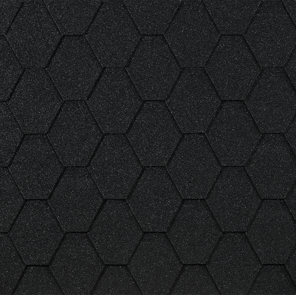 Гибкая черепица EURASIA Docke, Коллекция ШЕСТИГРАННИК Чёрный купить в Новом Осколе