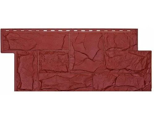 Фасадная панель T-Сайдинг-Гранит Леон ЭКО-1 Красный купить в Новом Осколе