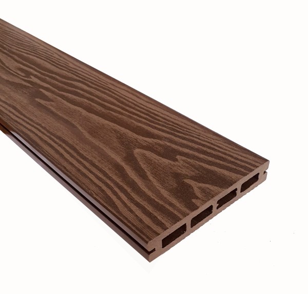 Террасная доска из ДПК Terrapol Смарт 3D Пустотелая с пазом Орех Милано купить в Новом Осколе