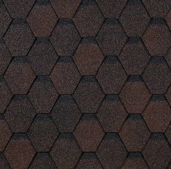 Гибкая черепица EURASIA Docke, Коллекция ШЕСТИГРАННИК Коричневый купить в Новом Осколе