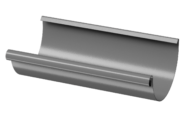 Желоб полукруглый D125 3 м Döcke STAL PREMIUM Графит, (RAL 7024) купить в Новом Осколе