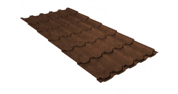Металлочерепица квинта плюс 0,45 Safari Twincolor Brown купить в Новом Осколе