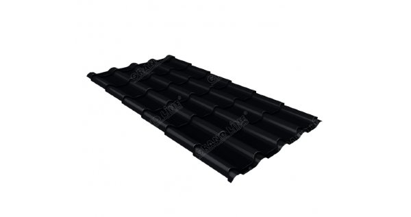Металлочерепица камея 0,45 Drap RAL 9005 черный купить в Новом Осколе