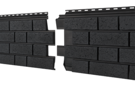 Фасадная панель Ю-пласт Стоун Хаус S-Lock Клинкер Нордик Графитовый купить в Новом Осколе