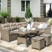 Комплект мебели AFINA плетеной из иск. ротанга AFM-307B Beige купить в Новом Осколе