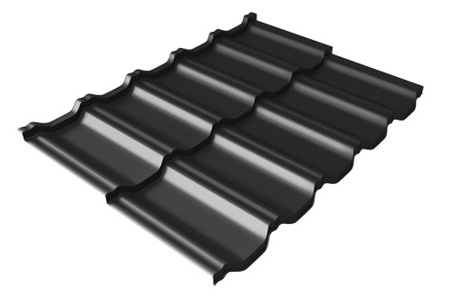 Металлочерепица модульная Квинта Uno Grand Line c 3D резом 0,5 Rooftop Matte RAL 9005 черный купить в Новом Осколе