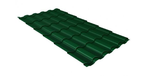 Металлочерепица кредо 0,5 Satin RAL 6005 зеленый мох купить в Новом Осколе
