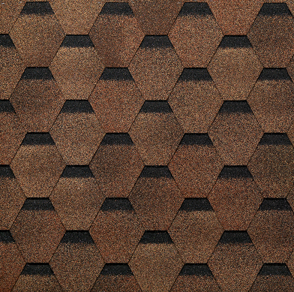 Гибкая черепица EURASIA Docke, Коллекция ШЕСТИГРАННИК Светло-коричневый купить в Новом Осколе