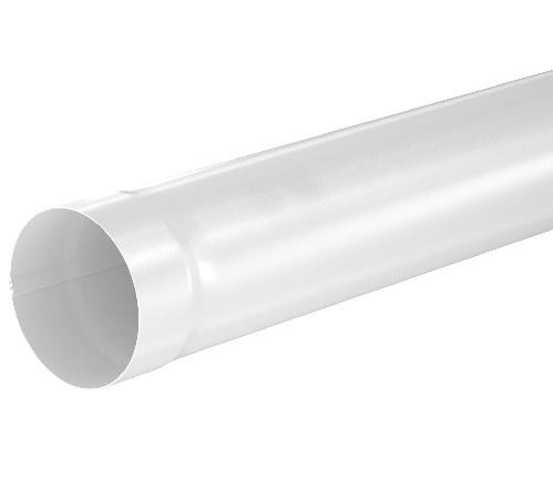 Водосток Aquasistem, система 125x90 - Труба водосточная 1.00м RR 20 Мраморно-белый купить в Новом Осколе