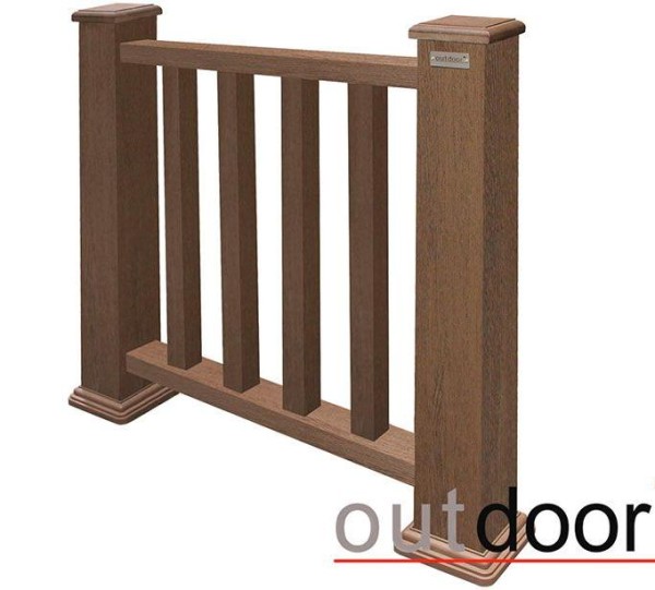 Ограждение из ДПК Outdoor Классик 3D STORM коричневый микс купить в Новом Осколе