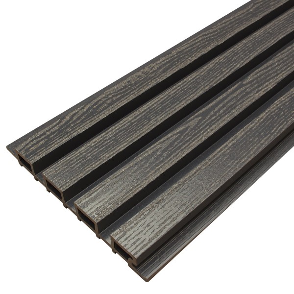 Фасадная доска из ДПК Faynag Wood Рейка Мокрый Асфальт купить в Новом Осколе