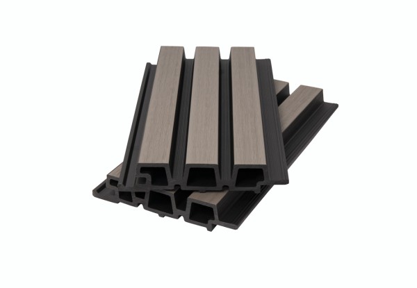 Фасадная панель брусковая двухцветная co-extrusion, snow mix купить в Новом Осколе