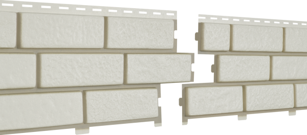 Фасадная панель Ю-Пласт Стоун Хаус Кирпич с декорированным швом Белый купить в Новом Осколе