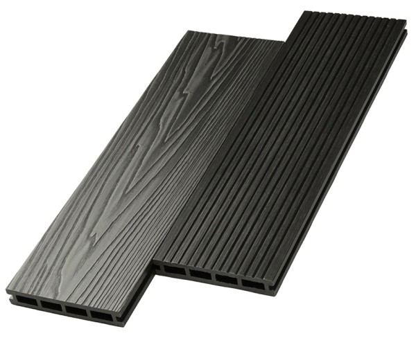 Террасная доска ДПК NanoWood двусторонняя New 3D тиснение + вельвет Графит купить в Новом Осколе