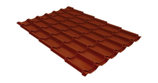 Металлочерепица классик 0,45 Drap RAL 8004 терракота купить в Новом Осколе