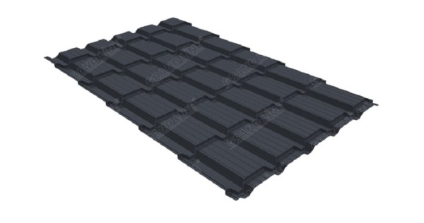 Металлочерепица GL квадро профи 0,5 Satin RAL 7024 мокрый асфальт купить в Новом Осколе
