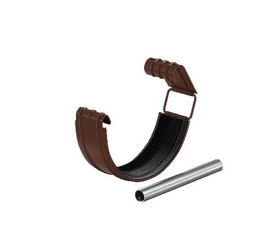 Водосток Aquasistem, система 125x90 - Соединитель желоба с резиновым уплотнителем RAL 8017 Коричневый купить в Новом Осколе