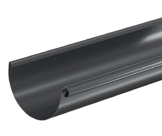 Водосток Aquasistem, система 150/100 - Водосточный желоб 3.00м RAL 7024 Тёмно-серый купить в Новом Осколе