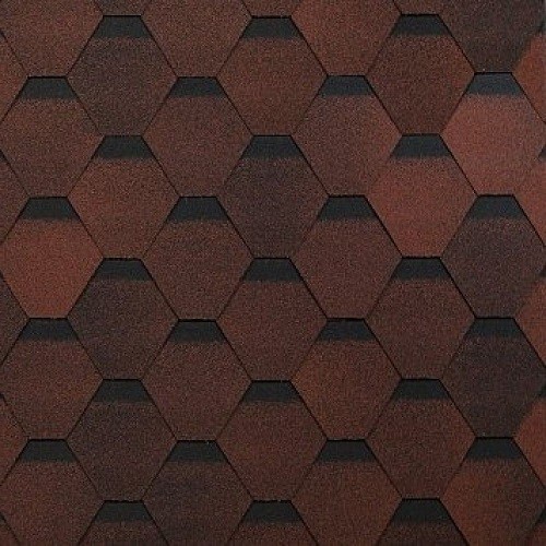 Гибкая черепица Shinglas, коллекция Оптима – Красный купить в Новом Осколе