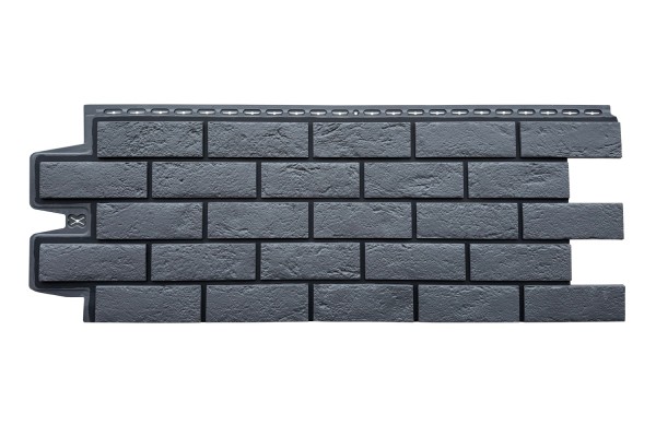 ФП Grand Line состаренный кирпич премиум Графит (шов RAL 9005) купить в Новом Осколе