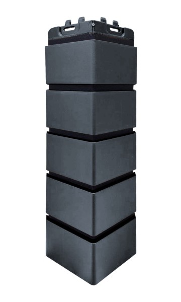 Угол Grand Line состаренный кирпич премиум Графит (шов RAL 9005) купить в Новом Осколе