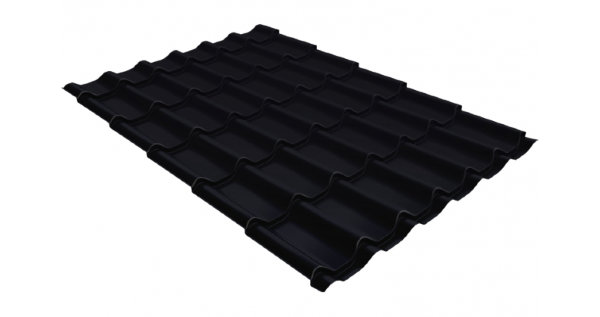 Металлочерепица классик GL 0,5 Quarzit lite RAL 9005 черный купить в Новом Осколе