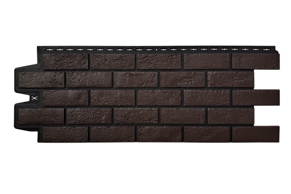 ФП Grand Line состаренный кирпич премиум Шоколадный (шов RAL 9005) купить в Новом Осколе