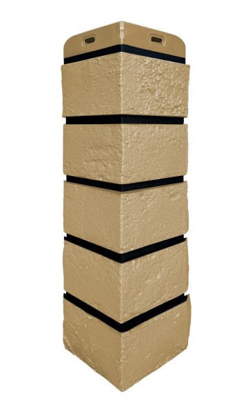 Угол Grand Line состаренный кирпич премиум Песочный (шов RAL 9005) купить в Новом Осколе