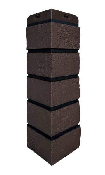 Угол Grand Line состаренный кирпич премиум Шоколадный (шов RAL 9005) купить в Новом Осколе