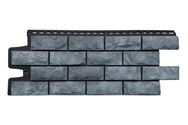 Фасадные панели Grand Line Колотый Камень Антрацит, Шов черный купить в Новом Осколе